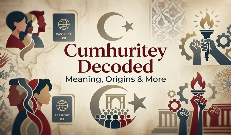 Cumhuritey meaning and origins connected to the Turkish word cumhuriyet