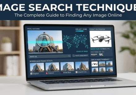Image Search Techniques guide showing reverse image search and visual search tools