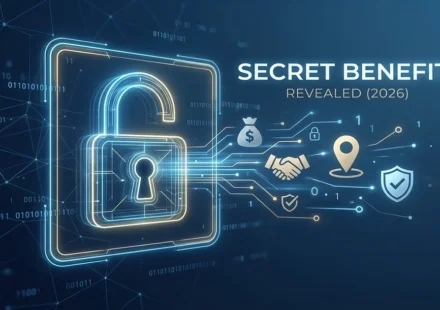 Secret Benefits Revealed 2026 concept illustration with unlocked security padlock and feature icons