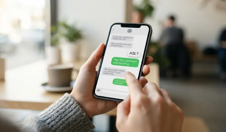 ASL meaning in text explained through a smartphone conversation