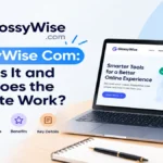 GlossyWise Com website homepage and its main features