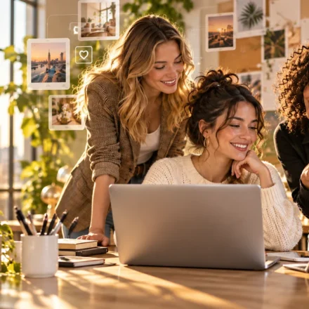 Internet chicks exploring online trends and social media culture