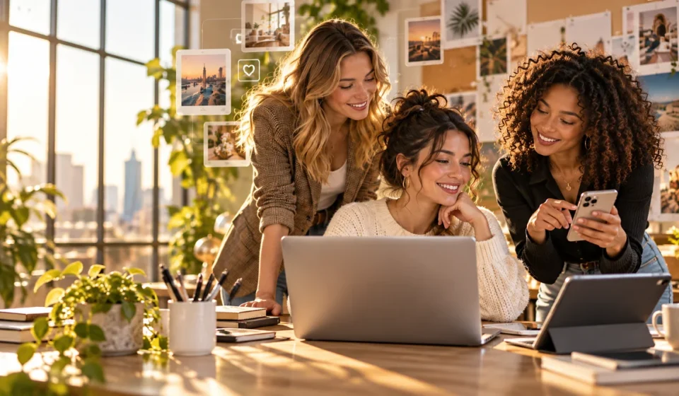 Internet chicks exploring online trends and social media culture