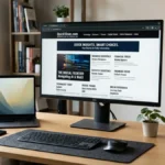 Quick10sec com website with technology and business information on a computer screen