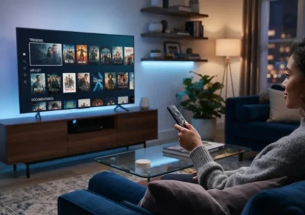 Tvlio digital entertainment platform on a smart TV