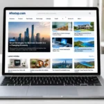 Afextop com website showing its informational content and categories
